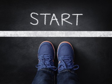  shoes on a starting line